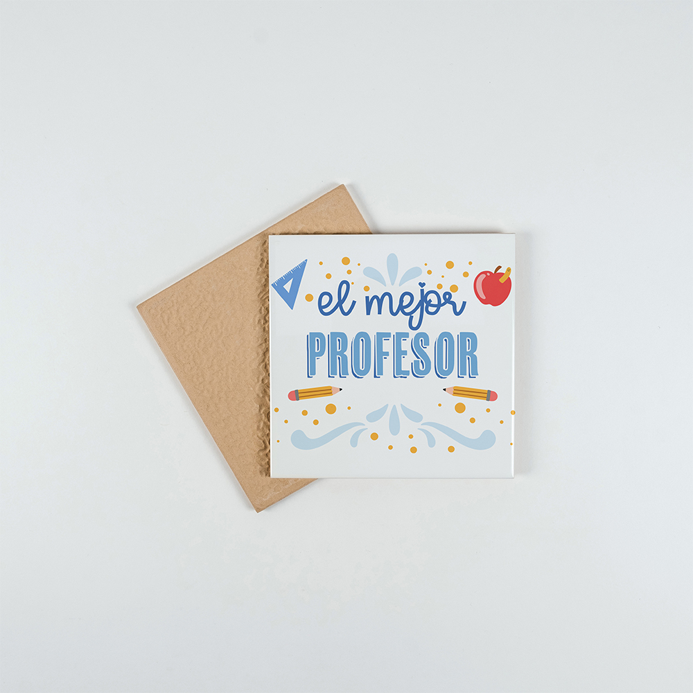 Azulejo El mejor profesor intro